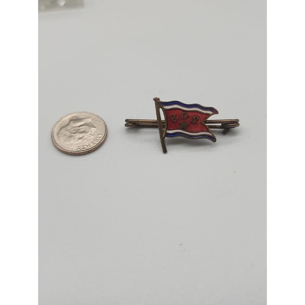 Bergen Steamship Company BDS Norwegian Shipping Line 1920s pin badge